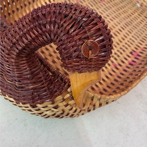 Vintage Woven Duck Basket in Brown and Tan - Picture 1 of 5